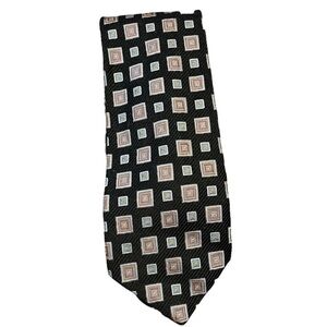 Robert Talbott Silk Tie Best of Class Parisian Geometric Squares USA Made